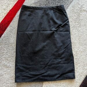 Armani Collezioni Dark Gray Wool Pencil Skirt